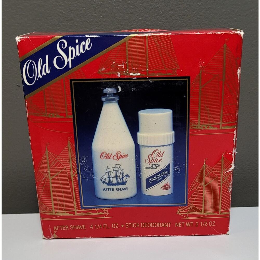 Vintage Old Spice After Shave and Deodorant Gift Set NOS